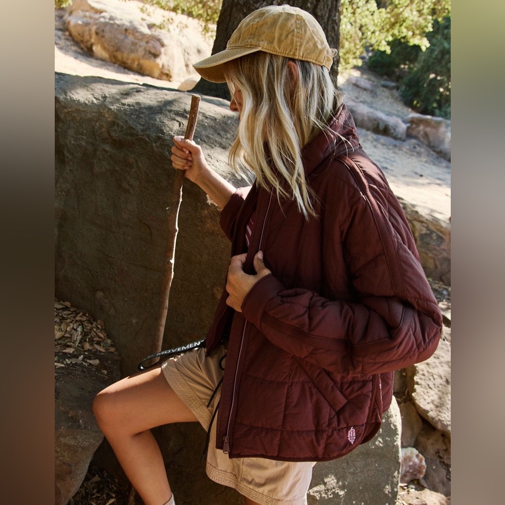 Free People Pippa Packable Puffer Jacket - NWT - Bitter chocolate